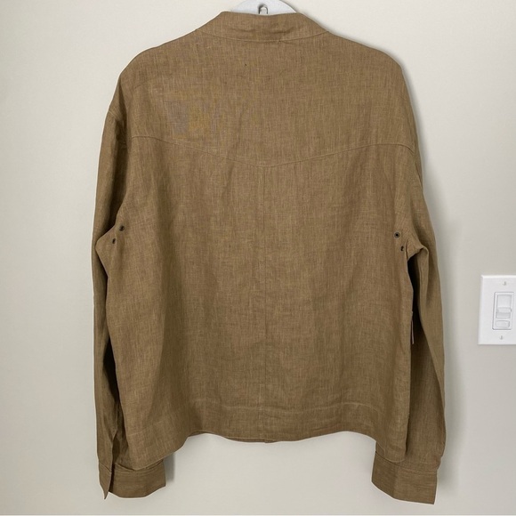 REISS London Brown Zip Up Multi Pocket Cargo Long Sleeve Utility Jacket XL - Picture 13 of 13